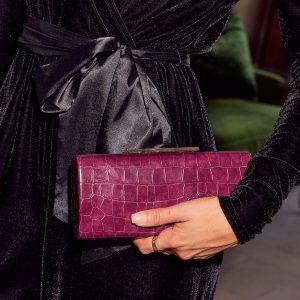 Starlet Hour Metallic Embossed Hard Case Clutch