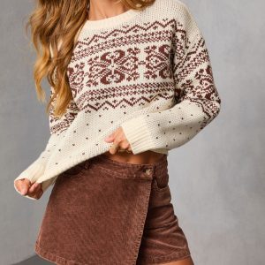 Naelle Fair Isle Print Sweater