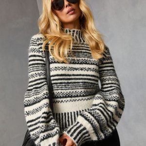Tobin Striped Turtleneck Sweater