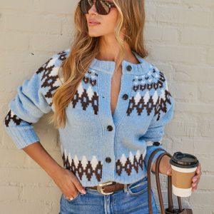 Serene Morning Abstract Cardigan