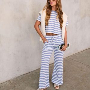 Keyah Striped Drawstring Pants