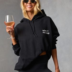 Wine And My Pup Graphic Sweatshirt