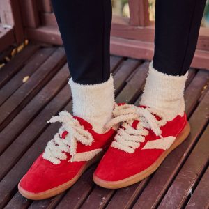 Chilled Rose Sherpa Trim Sneakers
