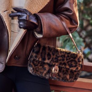 Janine Faux Fur Shoulder Bag