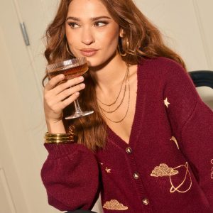 Night Skyfall Stitched Cardigan