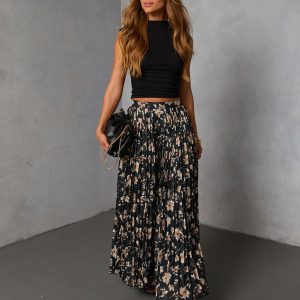 Whimsy Dust Printed Pleated Pants
