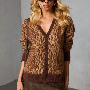Glenmere Leopard Print Cardigan