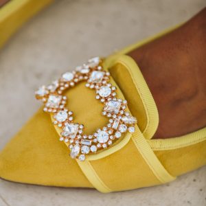 Vanderpump Embellished Faux Suede Flats