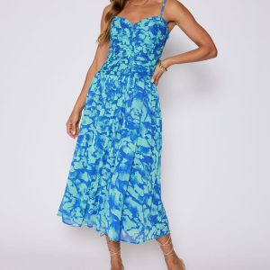 Esperanza Ruched Floral Maxi Dress