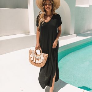 Farmers Market Pocketed Modal Maxi Dress