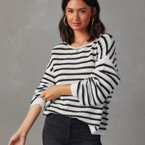 All The Time Striped Pullover Sweater