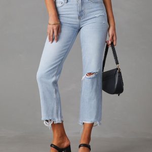 Double Dare Cropped Distressed Jeans