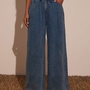 Seline Waist Tie Jeans