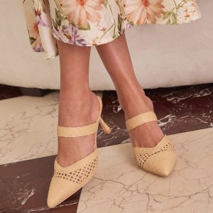 Freshly Picked Raffia Pointed Toe Mule