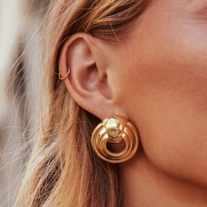 In Circles Chunky Doorknocker Earrings