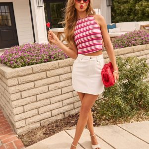 Tiare Striped Cropped Tank