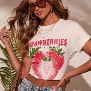Sweet and Fresh Strawberries Graphic Tee