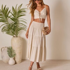 Tauni Tiered Maxi Skirt