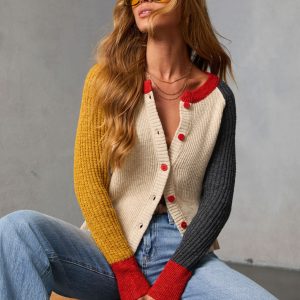 Celinda Knit Colorblock Cardigan