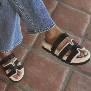 Adelene Sherpa Lined H-Strap Sandal
