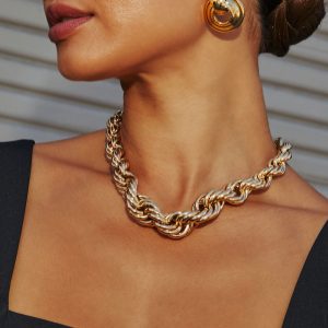 Rope You In Chunky Twisted Necklace