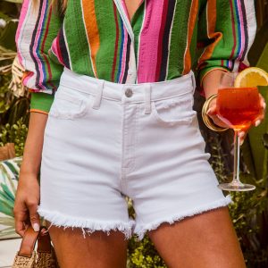 Imanie Cut Off Denim Shorts