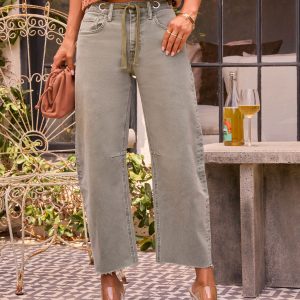 Ashlyne Drawstring Barrel Jeans