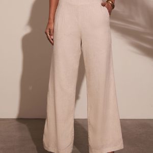 Melanie Wide Leg Linen Pants
