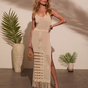 Caliana Tassel Cover Up Maxi Dress