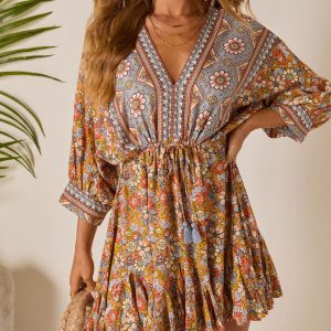 Sun Loves Caftan Mini Dress