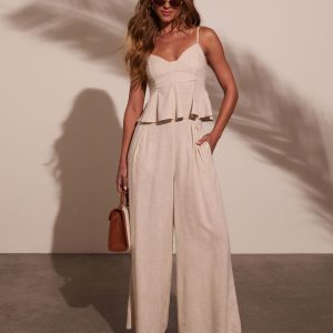 Pipper Pleated Linen Pant