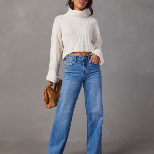 Charley High Rise Wide Leg Stretch Jeans