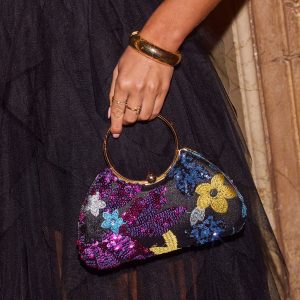 Gypsy Petal Sequin Embellished O Ring Bag