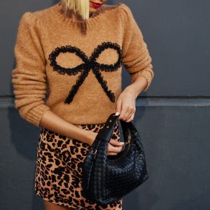 Only Yours Lace Bow Pullover Sweater