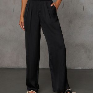 Annaline Wide Leg Satin Trouser