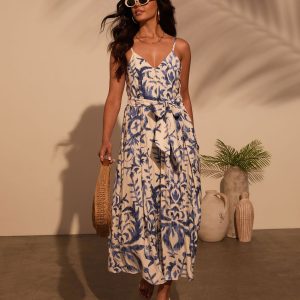 Beachfront Muse Abstract Midi Dress