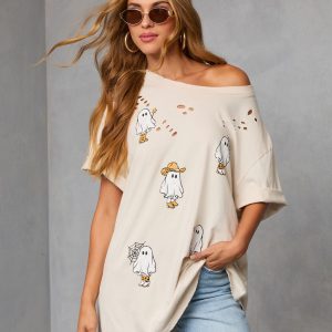 Ghost Rider Distressed Oversized Graphic Tee