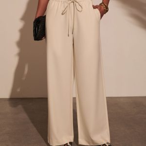 Before Daylight Wide Leg Waist Tie Pants