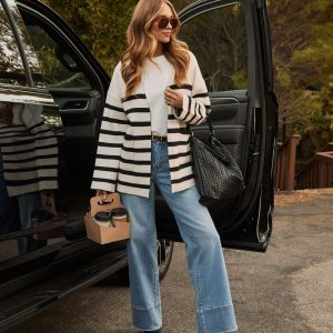 Cabin Chic Striped Cardigan