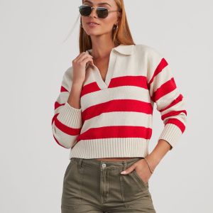 Graham Striped Polo Sweater
