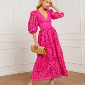 Vivianna Eyelet Maxi Dress