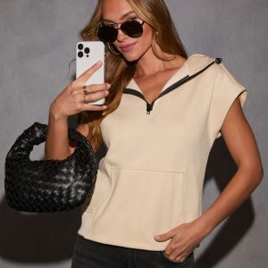 Serena Half Zip Hooded Sweatshirt