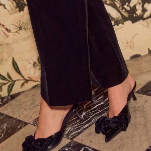 Holiday Charm Bow Kitten Heel Mule