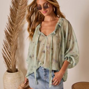 Ivanah Neck Tie Blouse