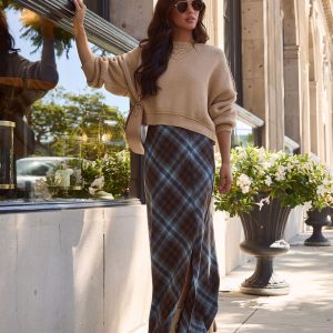 Mae Lynn Plaid Maxi Skirt