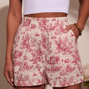 Coastal Classy Relaxed Abstract Shorts