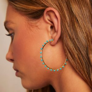 Isla Beaded Hoops