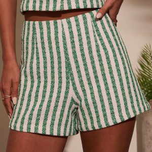 Fresh Feels Striped High Rise Shorts