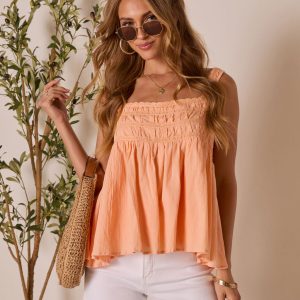 Juney Pleated Babydoll Tank