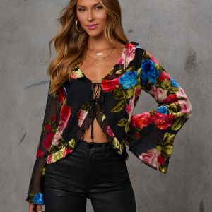 Trudie Front Tie Blouse